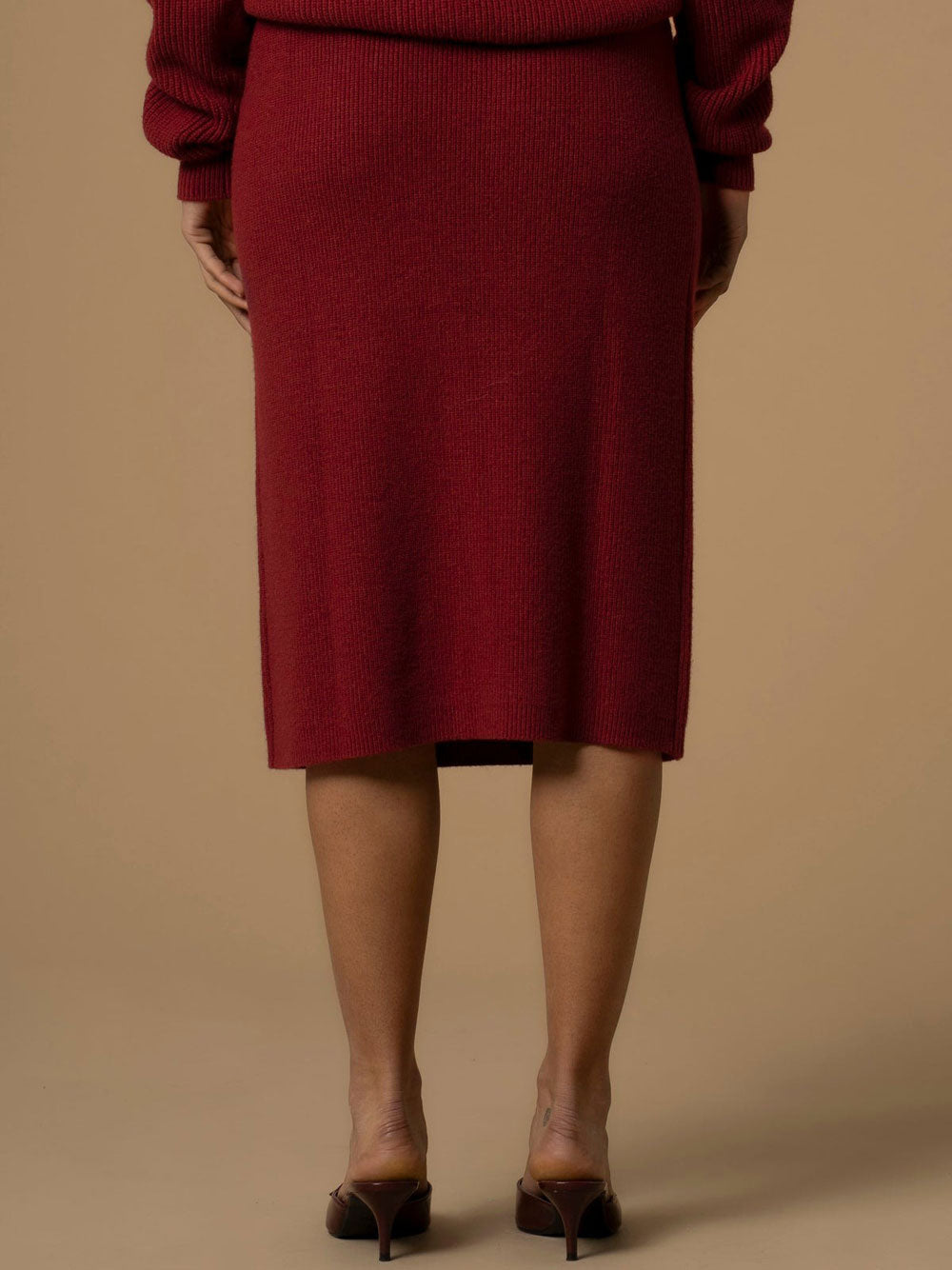 Gonna Longuette Kocca Bactra da Donna - Bordeaux