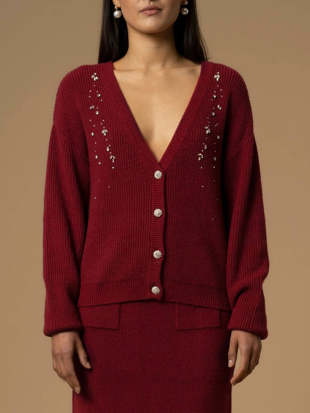 Cardigan Kocca Balbina da Donna - Bordeaux