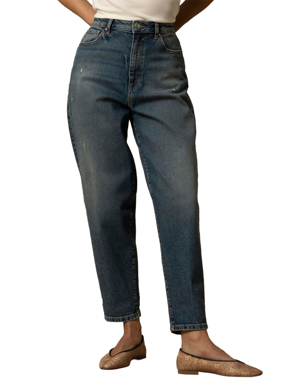 Jeans Carrot Kocca Katiana da Donna - Denim