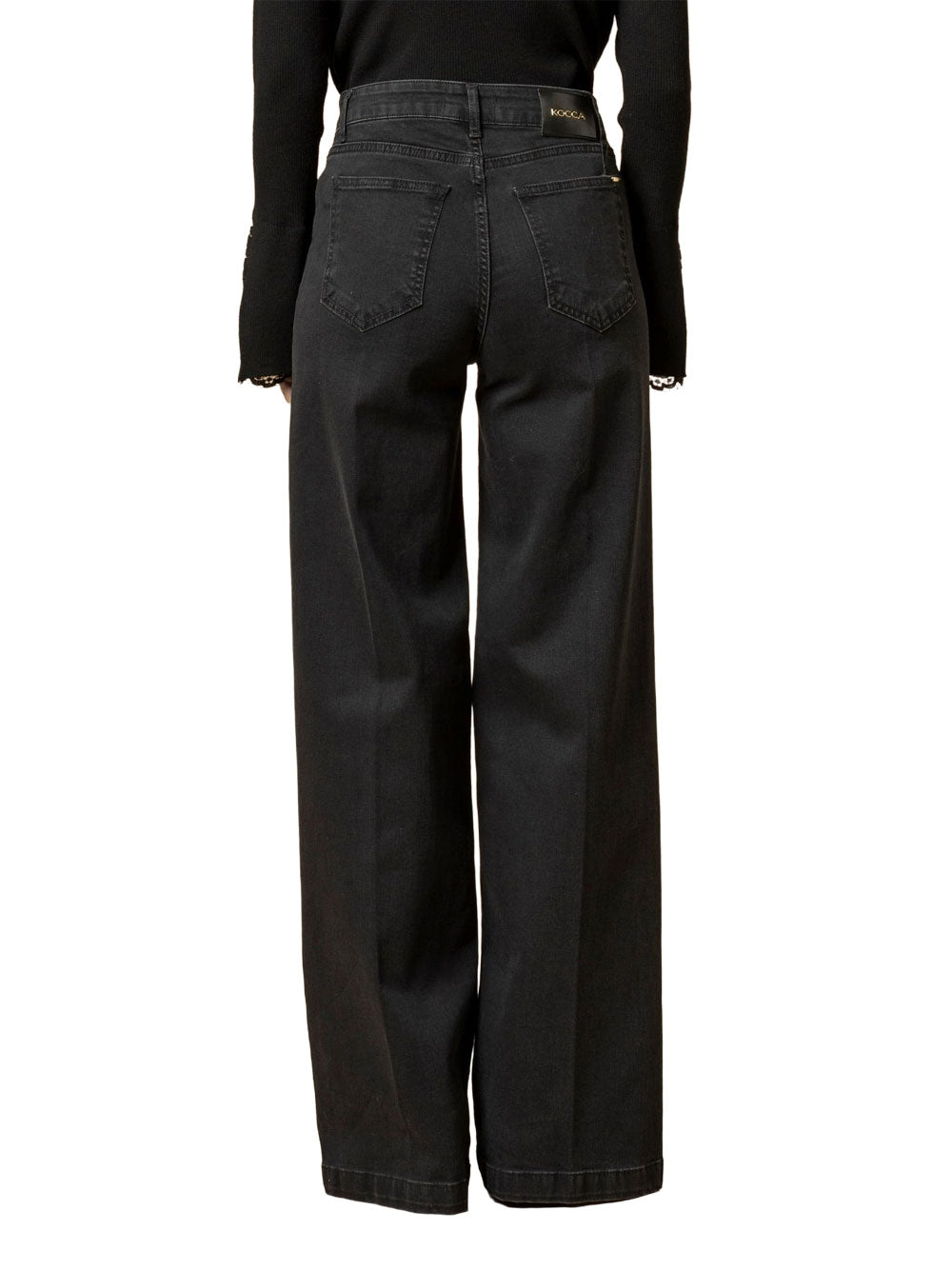 Jeans a Palazzo Kocca Donvina da Donna - Nero