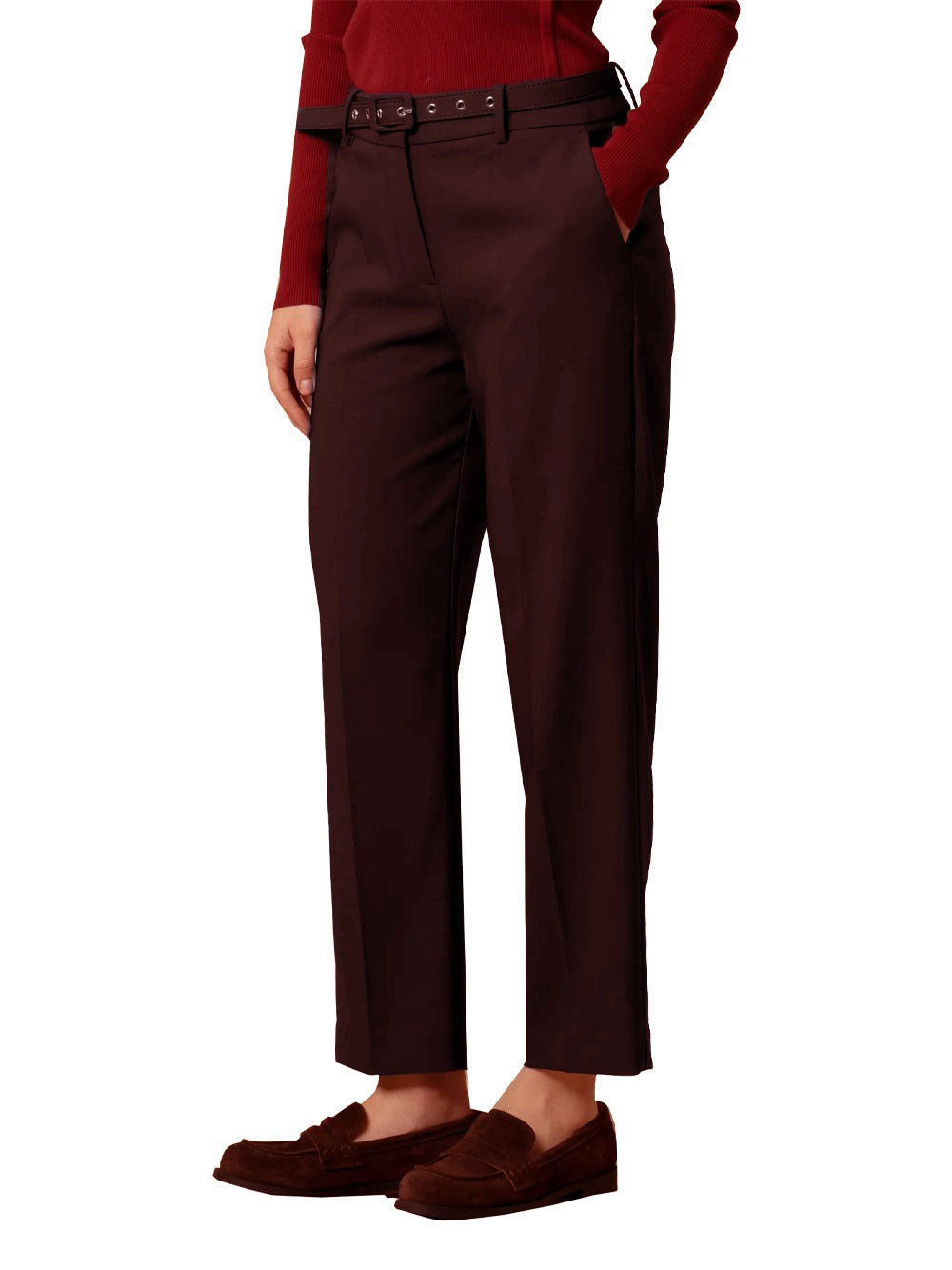 Pantalone Chino Kocca Taty da Donna - Bordeaux