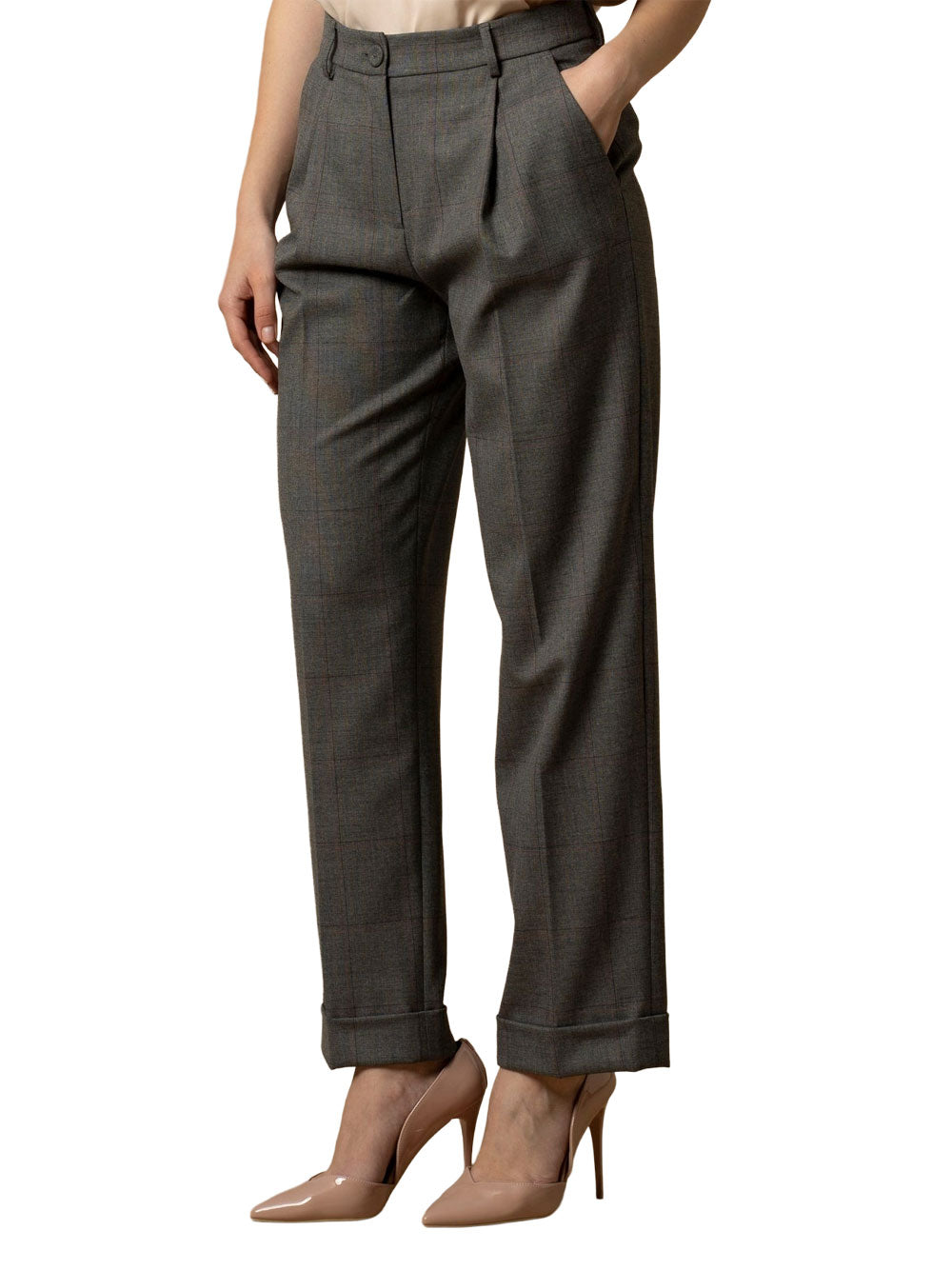 Pantalone Chino Kocca Hattilas da Donna - Grigio