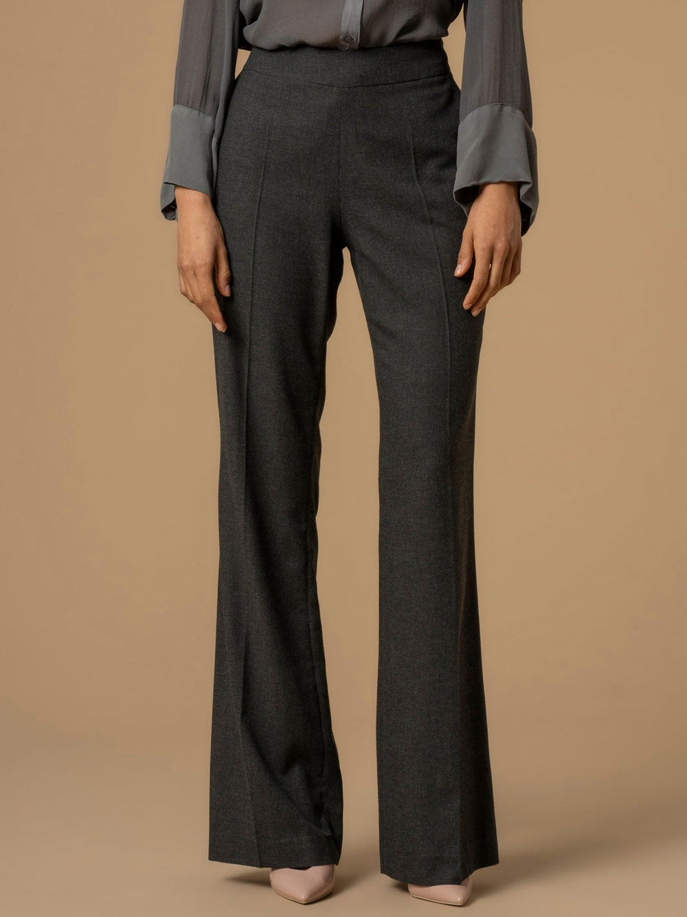 Pantalone Zampa Kocca Yoghi da Donna - Grigio