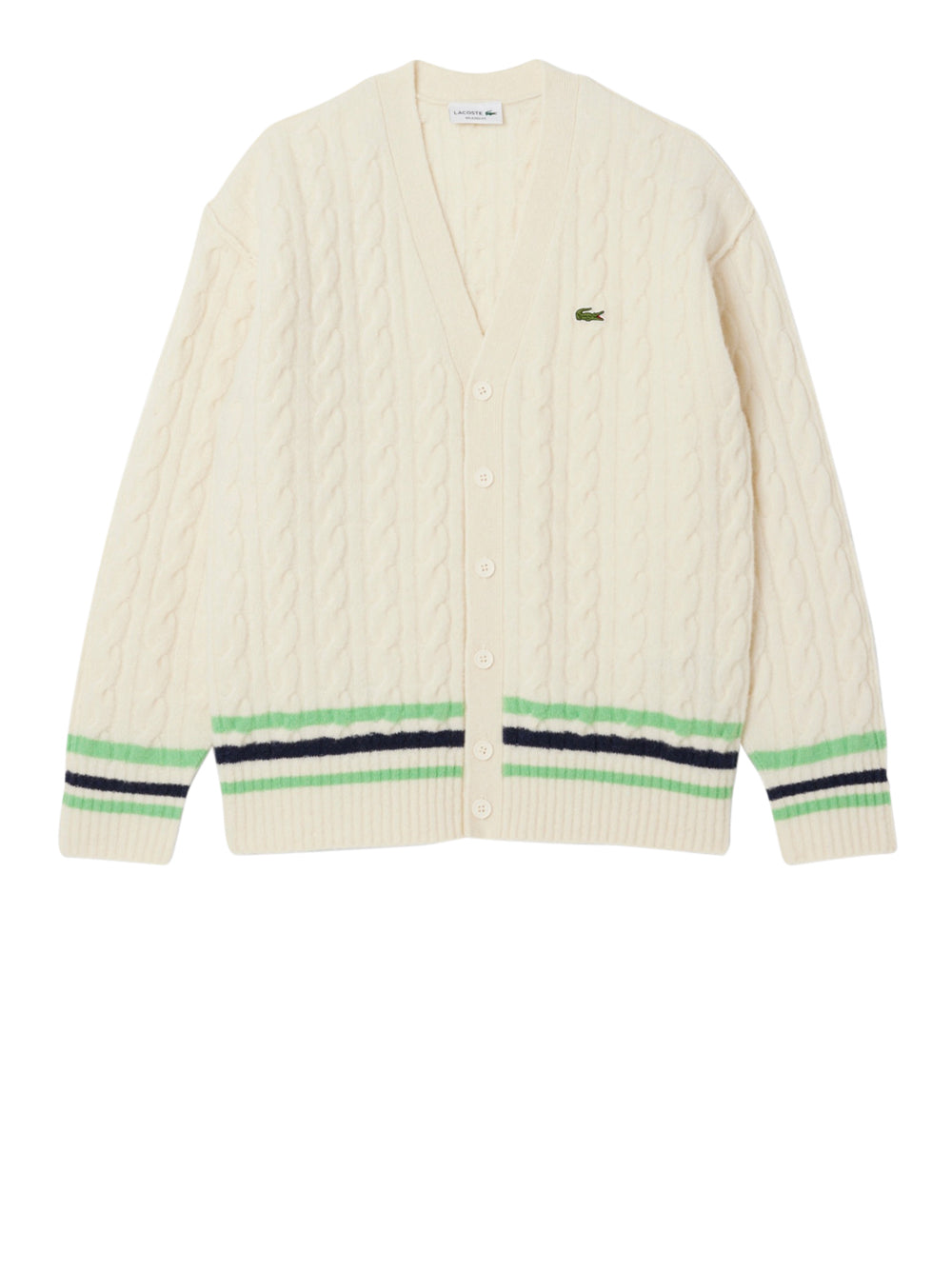 Cardigan Lacoste da Uomo - Avorio