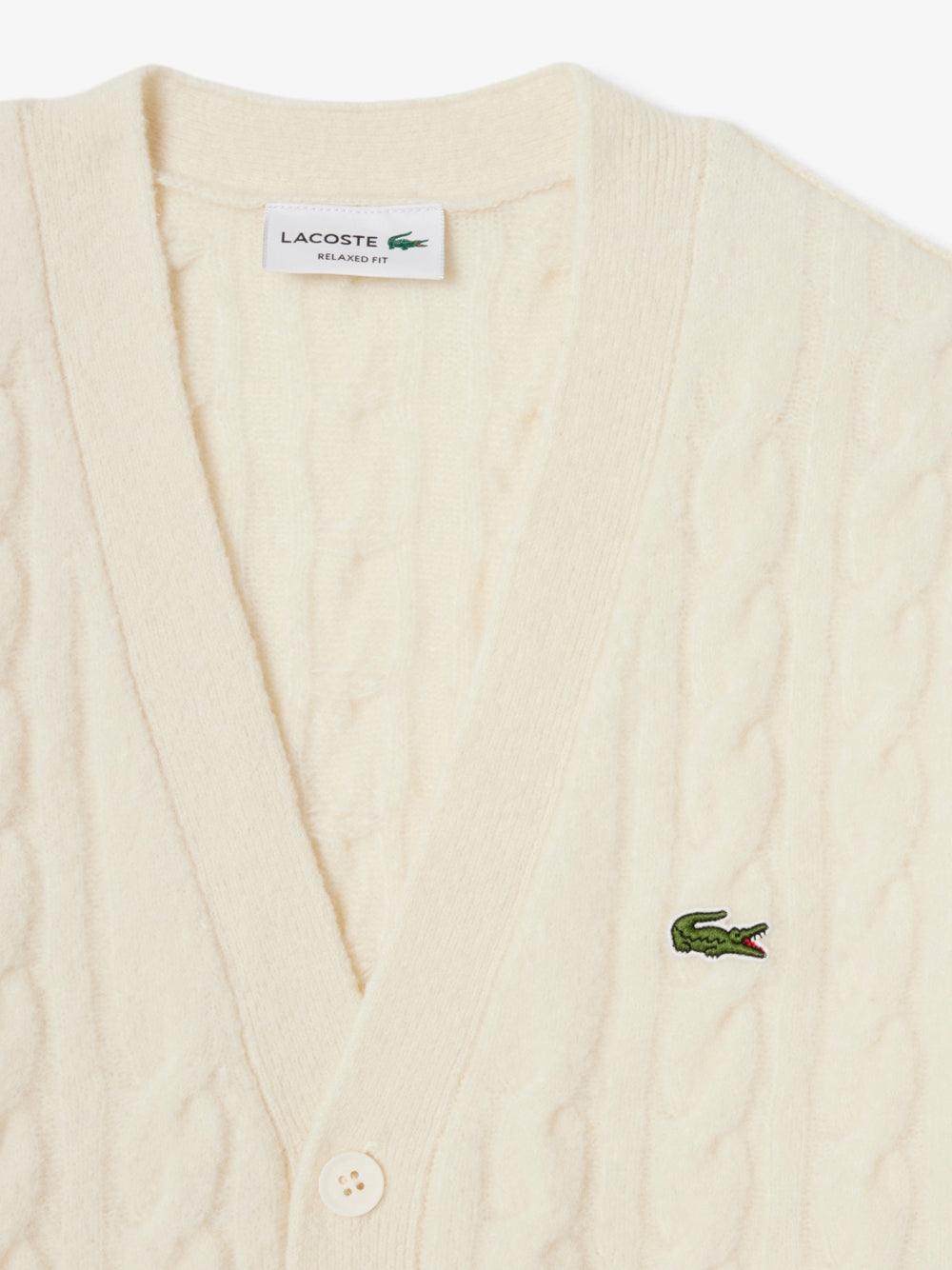 Cardigan Lacoste da Uomo - Avorio