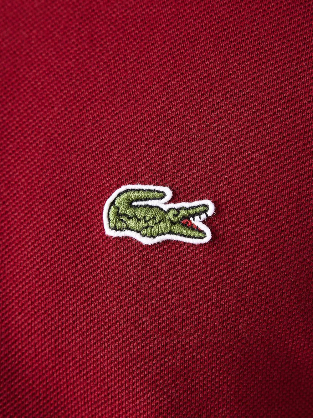 Lacoste Polo Manica Lunga Uomo Mod. L1312 476 Bordeau Rosso