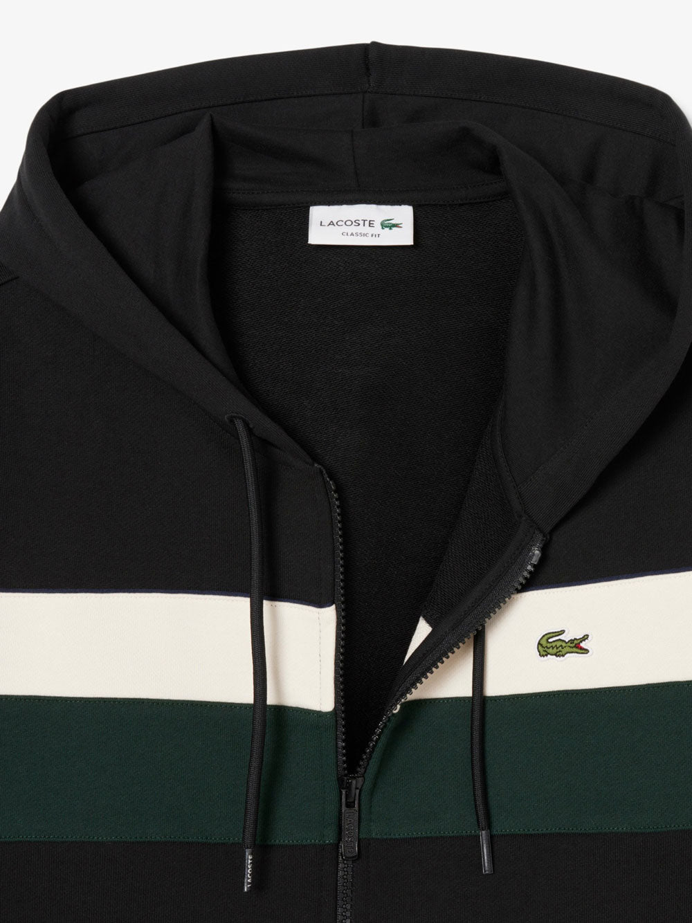 Felpa Zip Lacoste da Uomo - Nero
