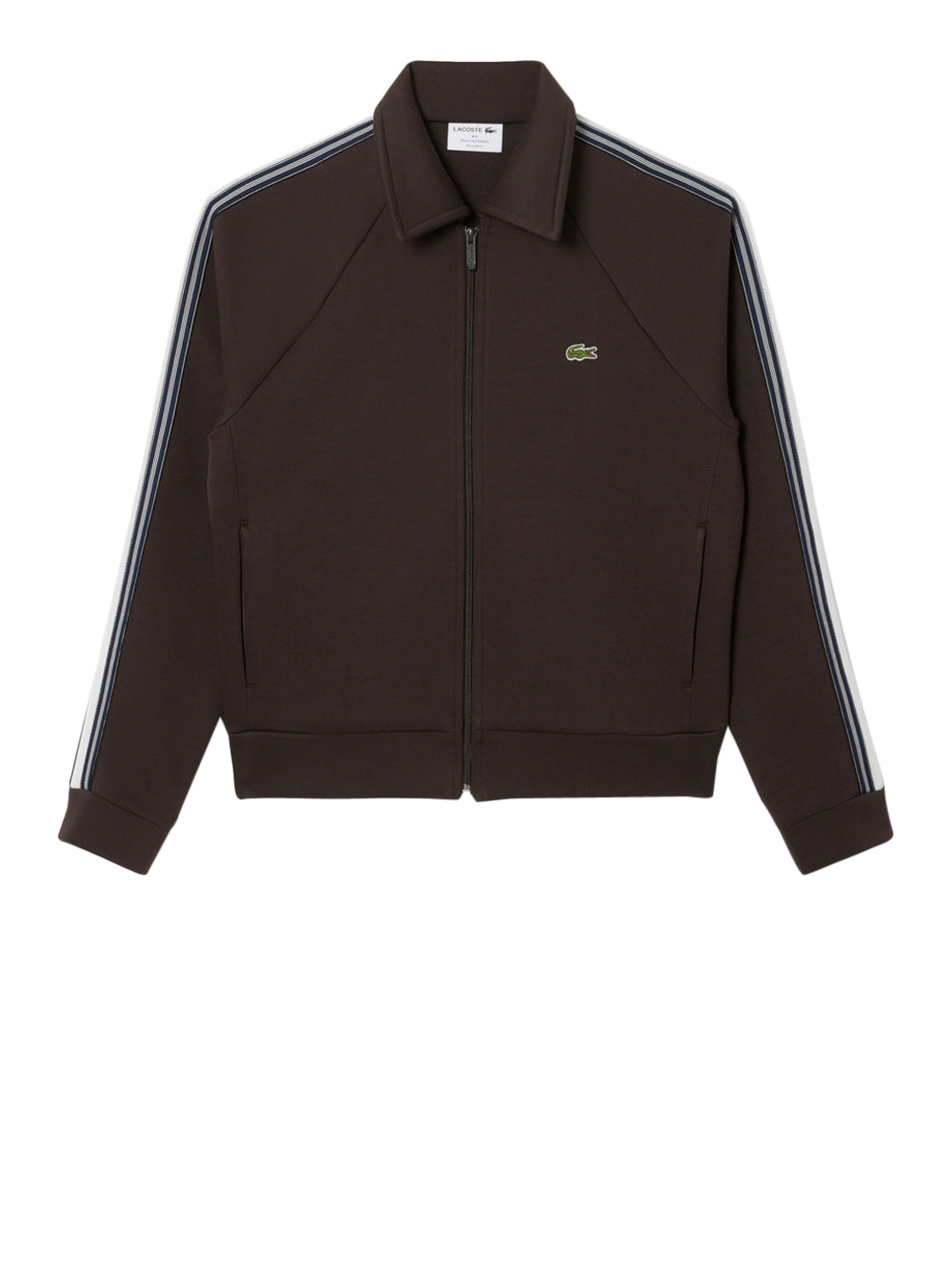Felpa Zip Lacoste da Uomo - Marrone