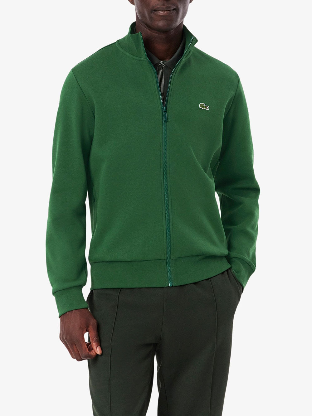 Felpa Zip Lacoste da Uomo - Verde
