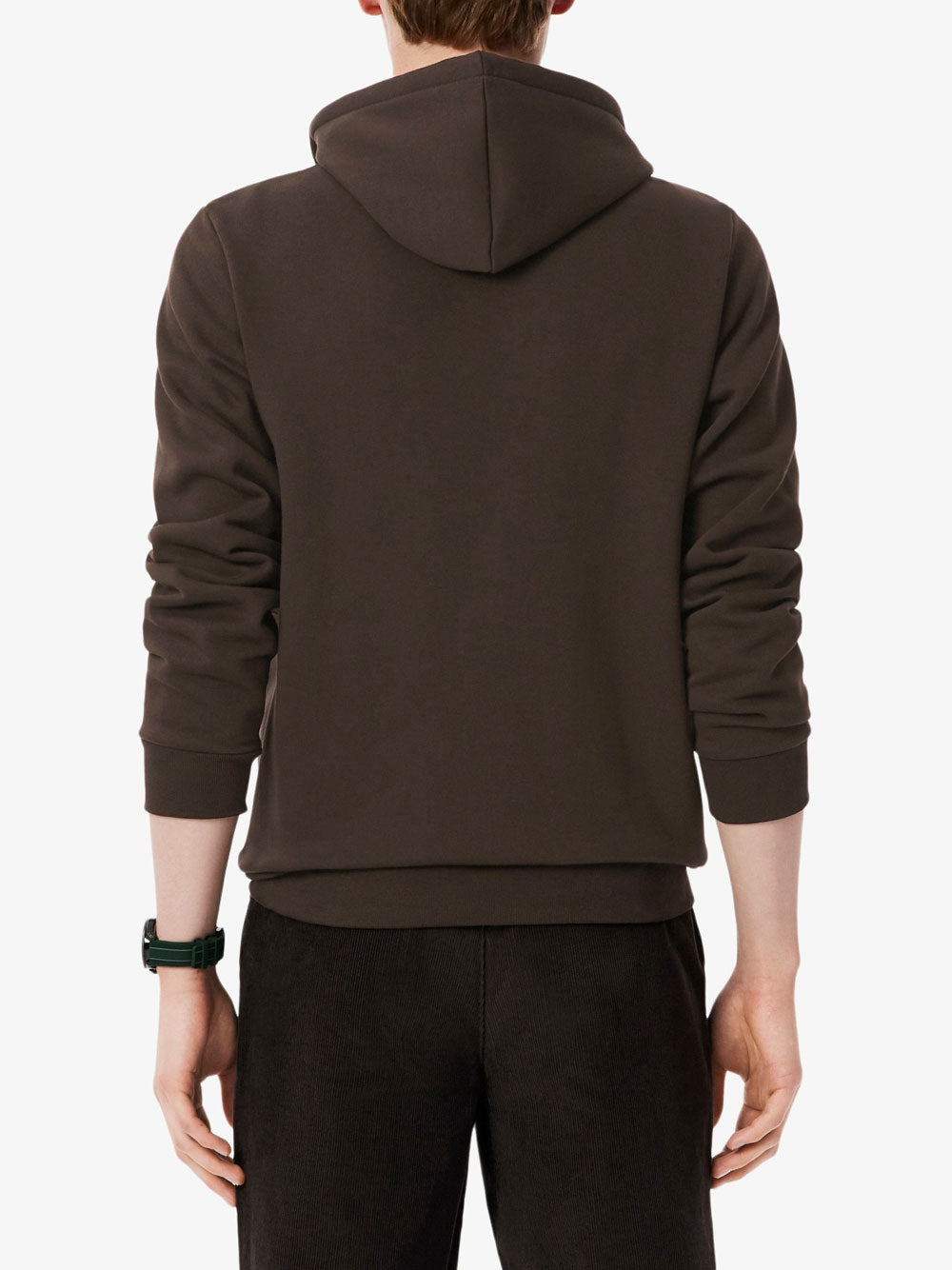 Felpa Zip Lacoste da Uomo - Marrone