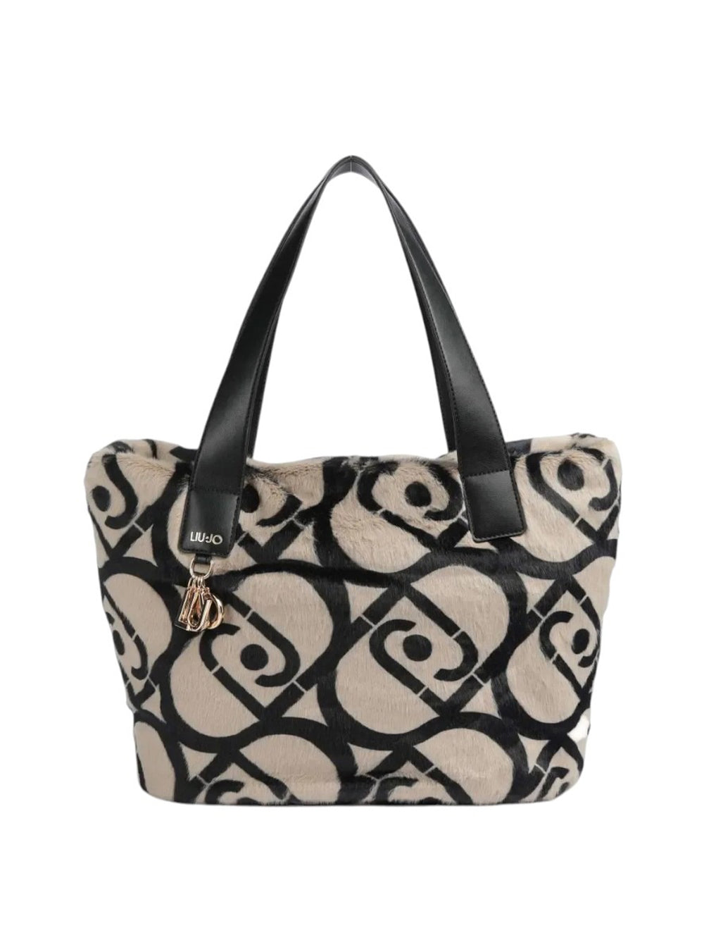 Borsa Shopper Liu Jo da Donna - Nero Beige