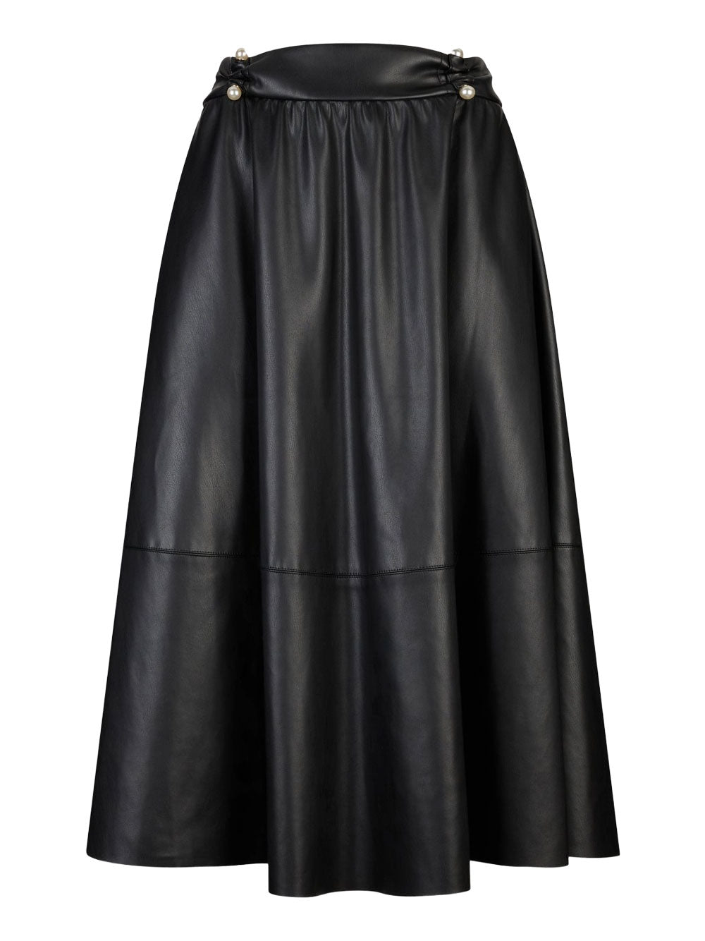 Gonna Longuette Liu Jo Ecopelle da Donna - Nero