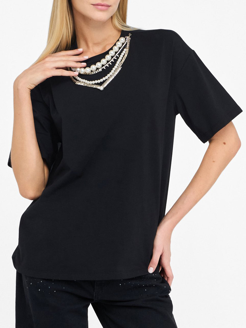 T-shirt Liu Jo da Donna - Nero