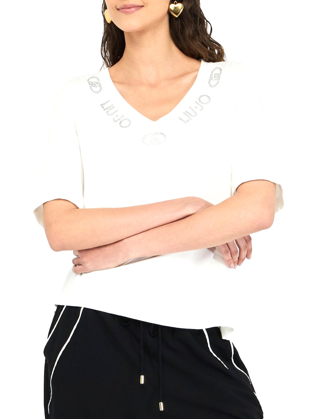 Liu Jo Liu Jo T-shirt Donna Mod. TF5143 JS003 M9740 Bianco