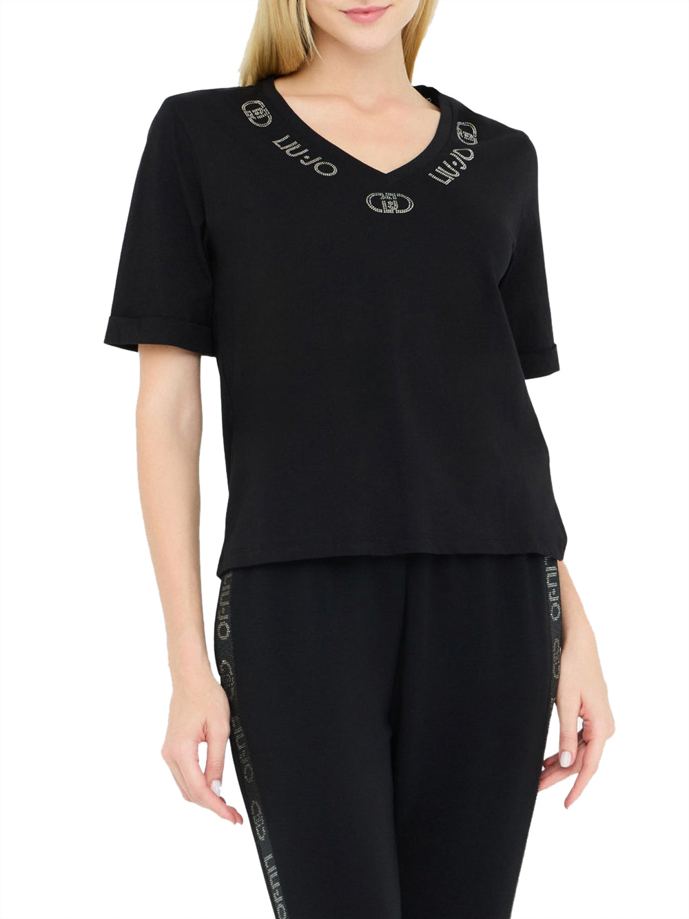 Liu Jo Liu Jo T-shirt Donna Mod. TF5143 JS003 M9888 Nero