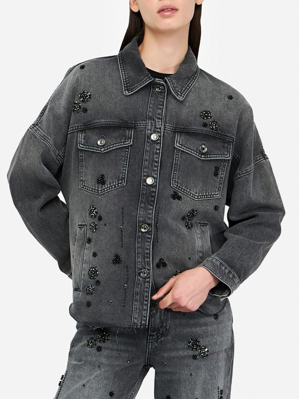 Giubbino di Jeans Liu Jo da Donna - Nero