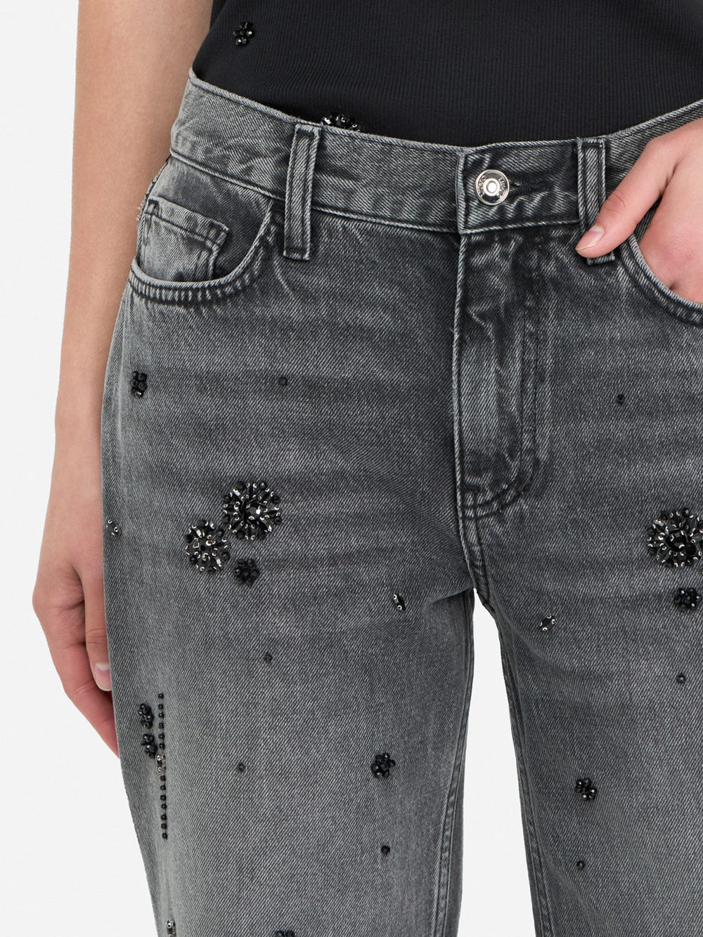 Jeans Straight Liu Jo da Donna - Nero