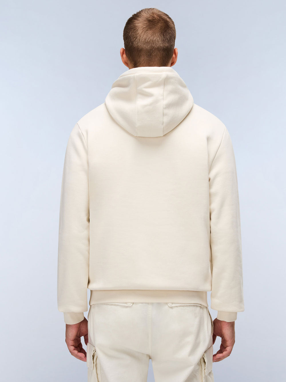 Felpa Cappuccio Napapijri Burgee da Uomo - Avorio
