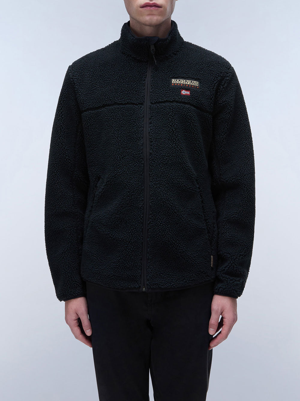 Felpa Zip Napapijri Tynik da Uomo - Nero