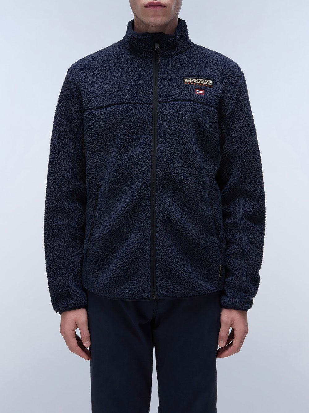 Felpa Zip Napapijri Tynik da Uomo - Blu