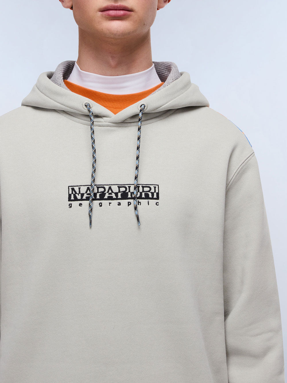 Felpa Cappuccio Napapijri Fiemme da Uomo - Grigio