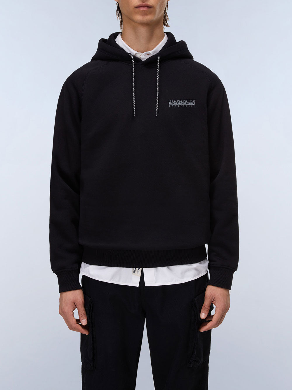 Felpa Cappuccio Napapijri da Uomo - Nero