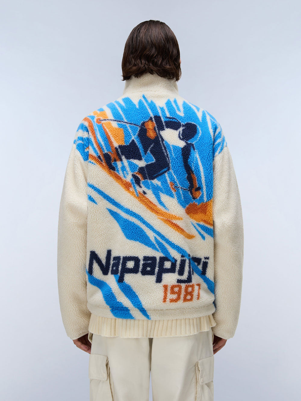 Felpa Zip Napapijri Fiemme da Uomo - Bianco