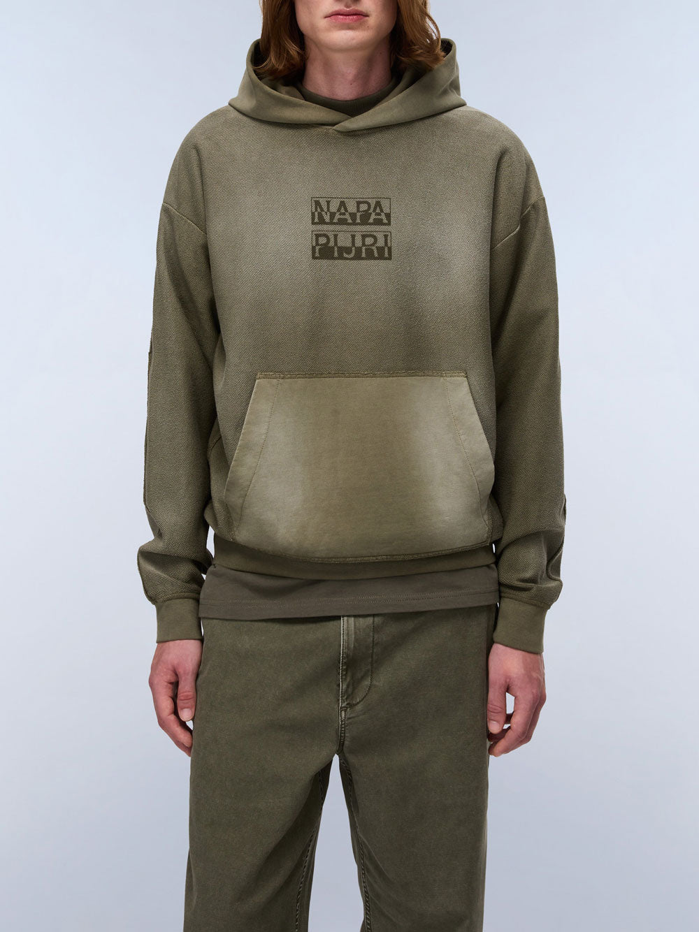 Felpa Cappuccio Napapijri Comel da Uomo - Verde