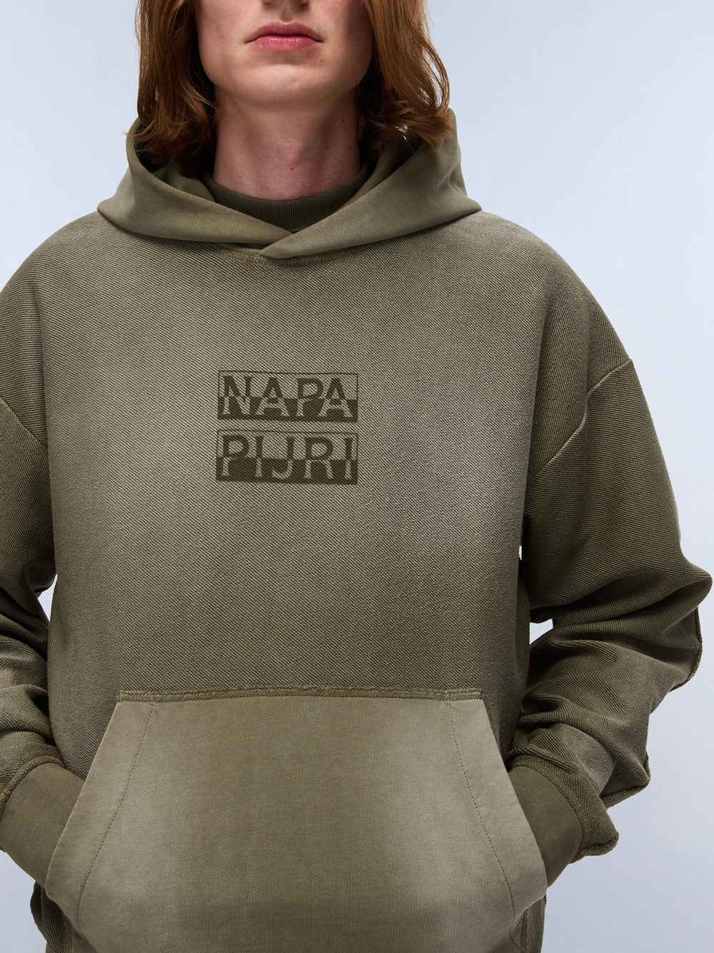 Felpa Cappuccio Napapijri Comel da Uomo - Verde