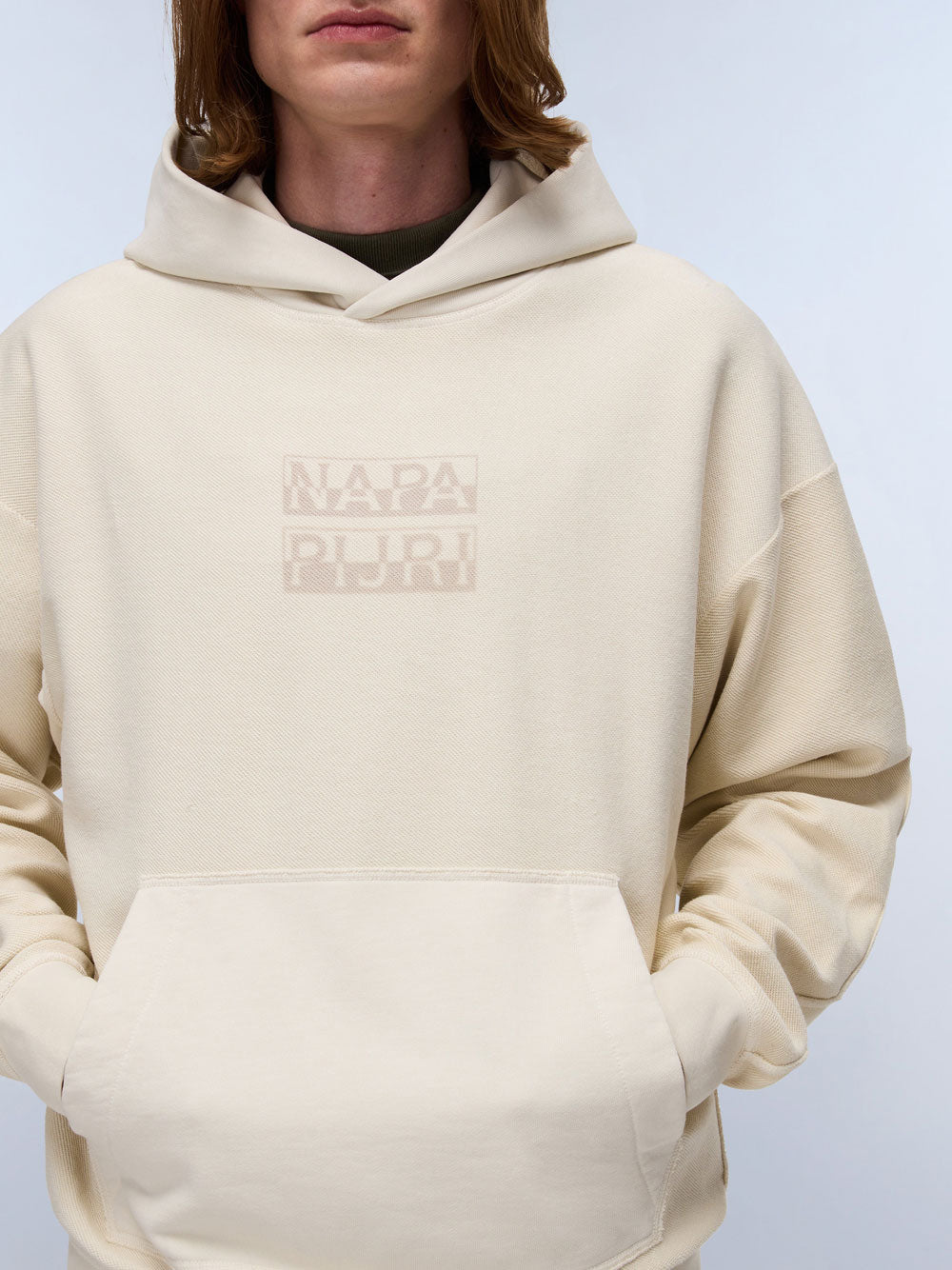 Felpa Cappuccio Napapijri Comel da Uomo - Avorio