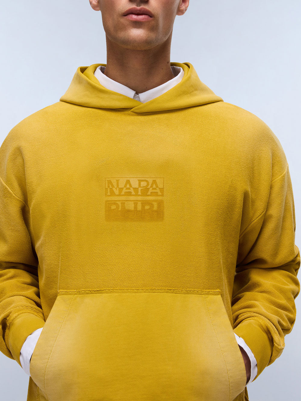 Felpa Cappuccio Napapijri Comel da Uomo - Giallo