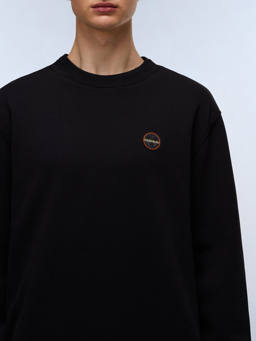 Felpa Napapijri Badge C 1 da Uomo - Nero