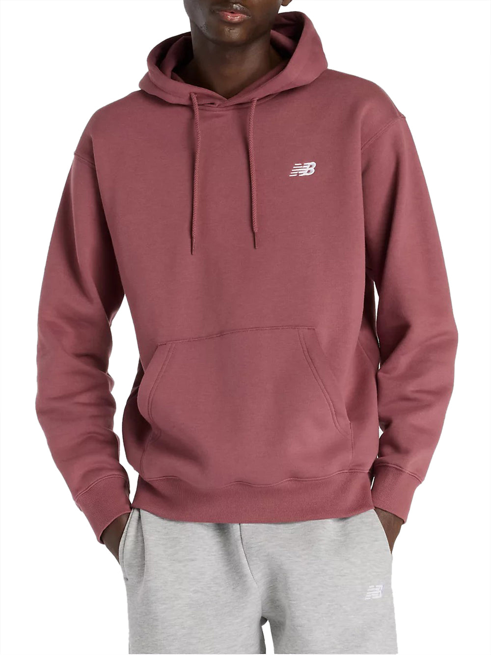 Felpa Cappuccio New Balance da Uomo - Rosa