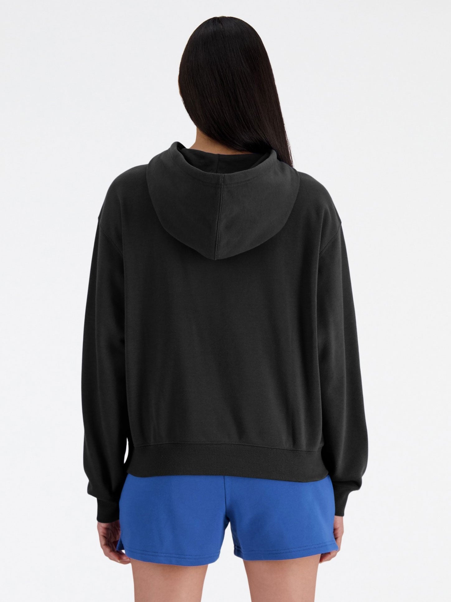Felpa Cappuccio New Balance da Donna - Nero