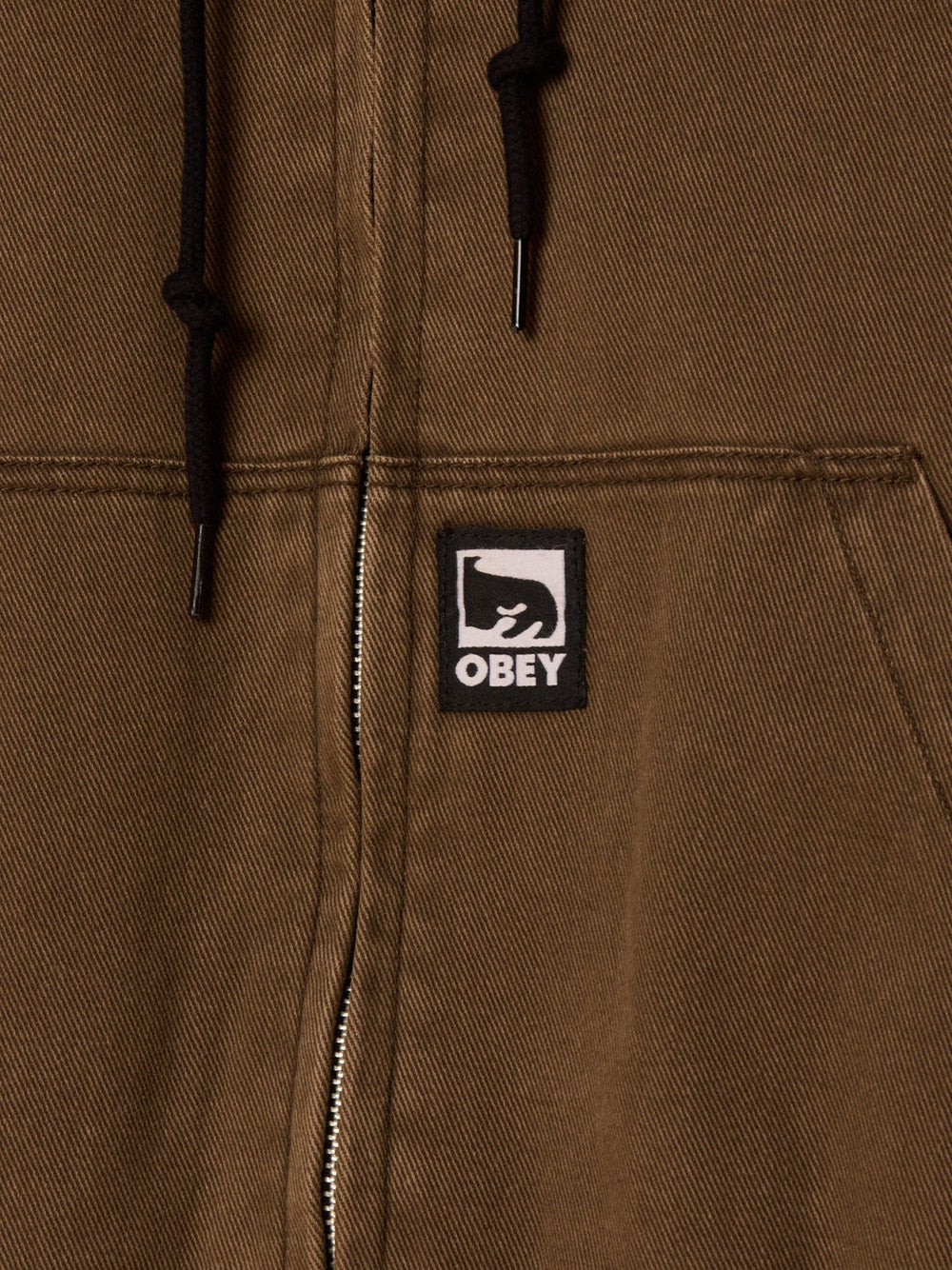 Giubbino Obey Glen Zip Up da Uomo - Marrone