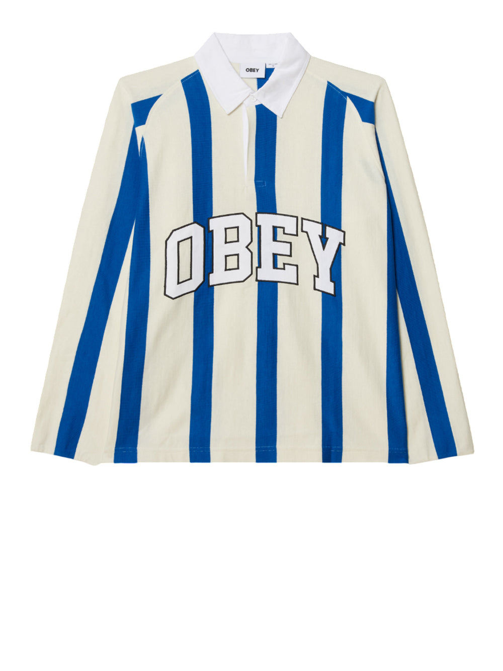 Polo Obey Landon Stripe da Uomo - Bianco