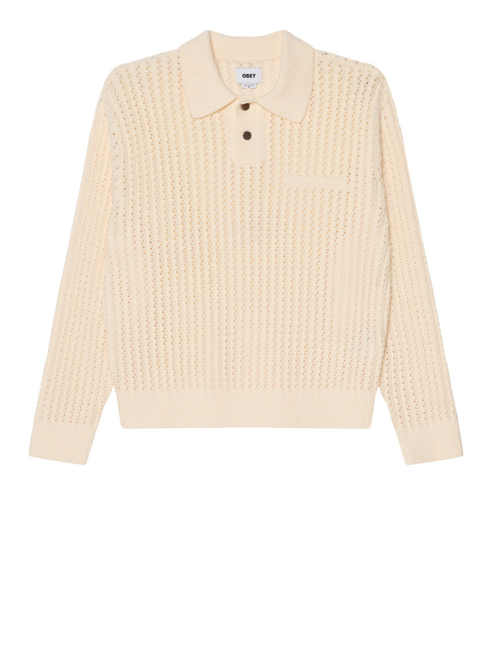 Pullover Obey Duane Polo da Uomo - Beige
