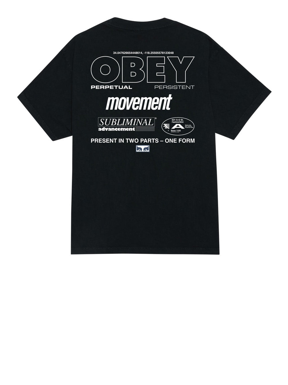 T-shirt Obey Persistent Movement da Uomo - Nero