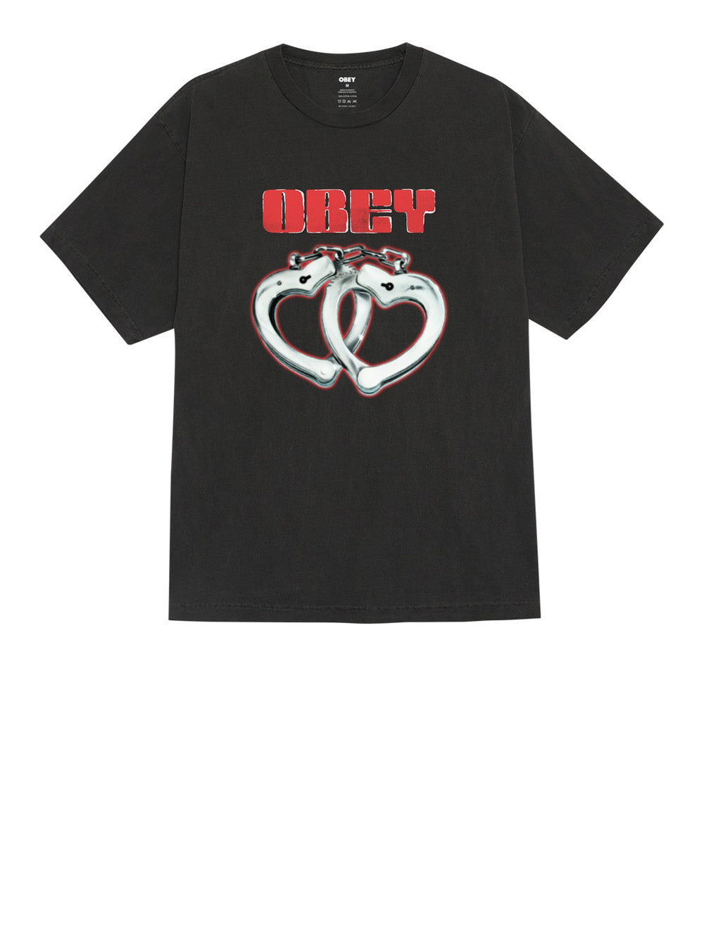 T-shirt Obey Cuffs da Uomo - Nero