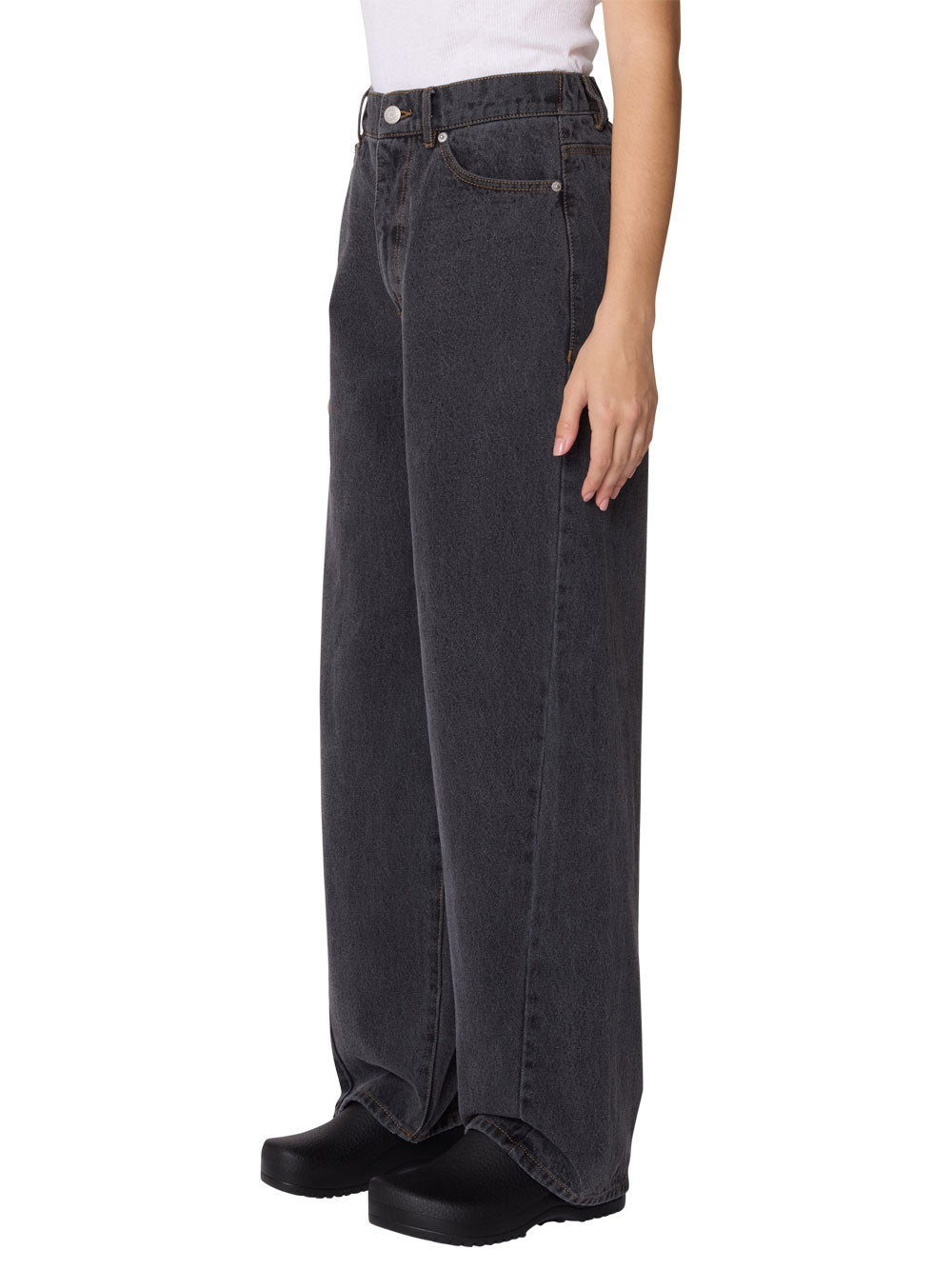 Jeans Wide Obey da Donna - Grigio