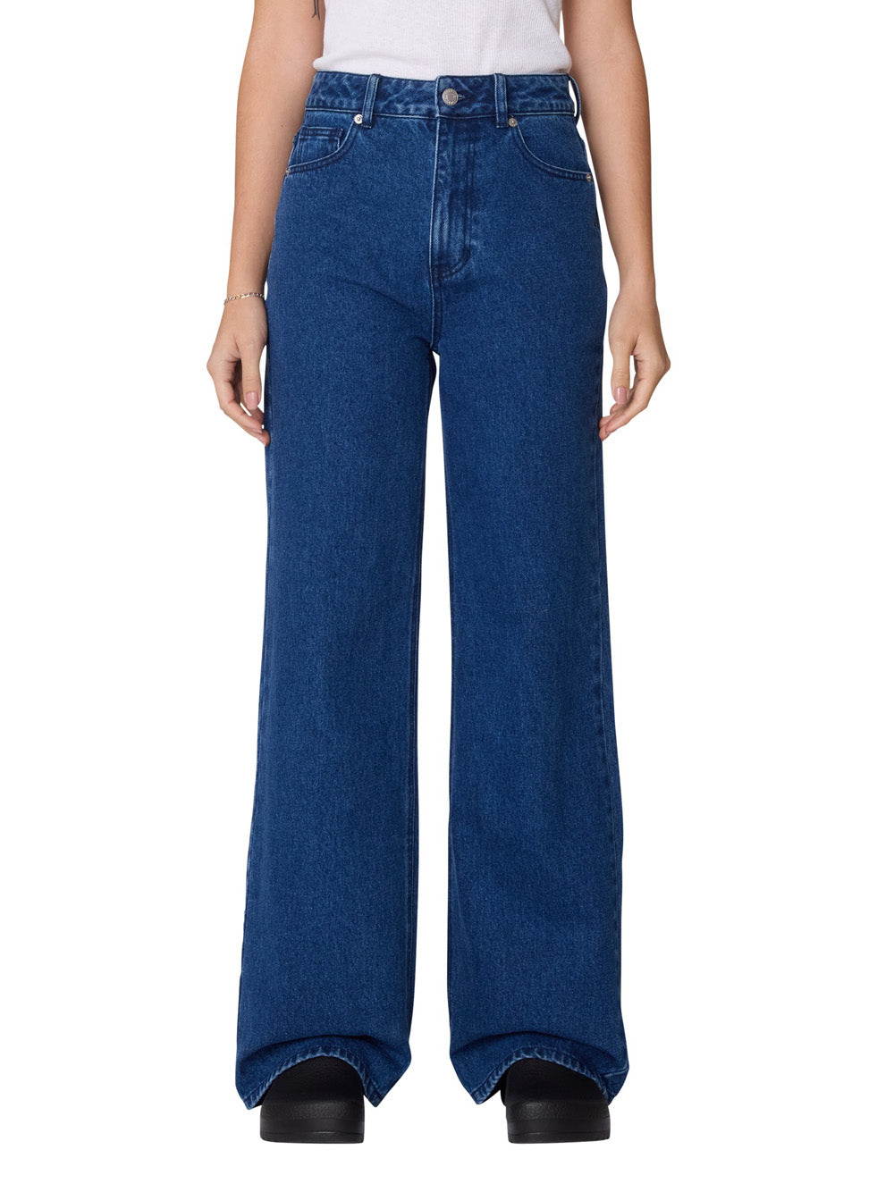 Jeans Wide Obey Errand Ii Highwaist da Donna - Denim