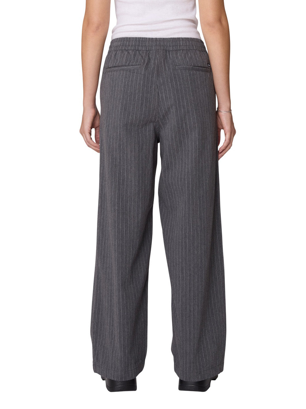 Pantalone Straight Obey Irina Pleated da Donna - Grigio