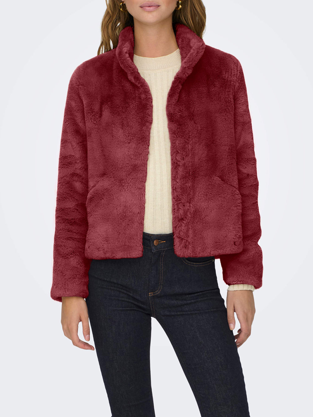 Pelliccia Only da Donna - Bordeaux