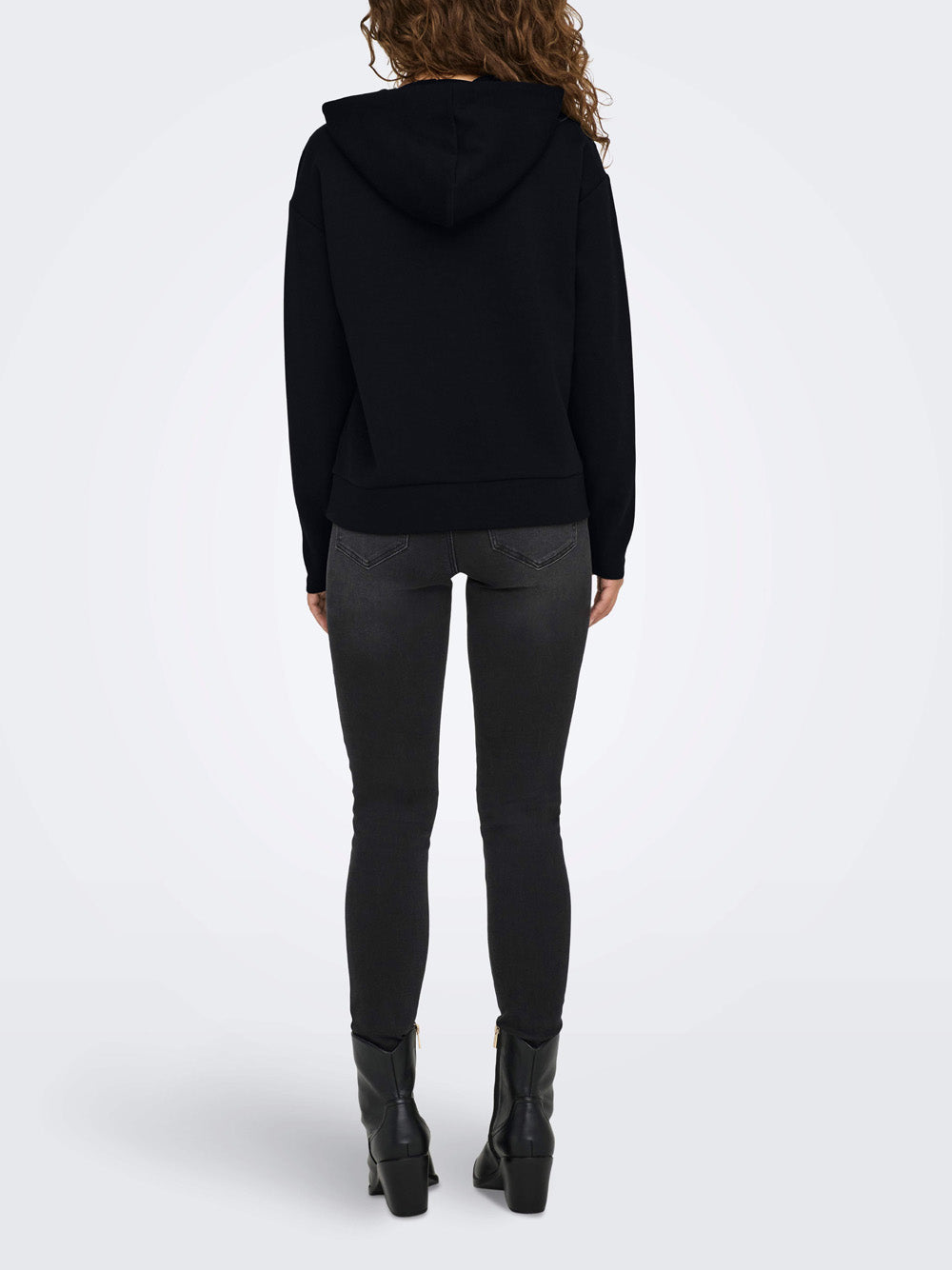 Felpa Cappuccio Only da Donna - Nero