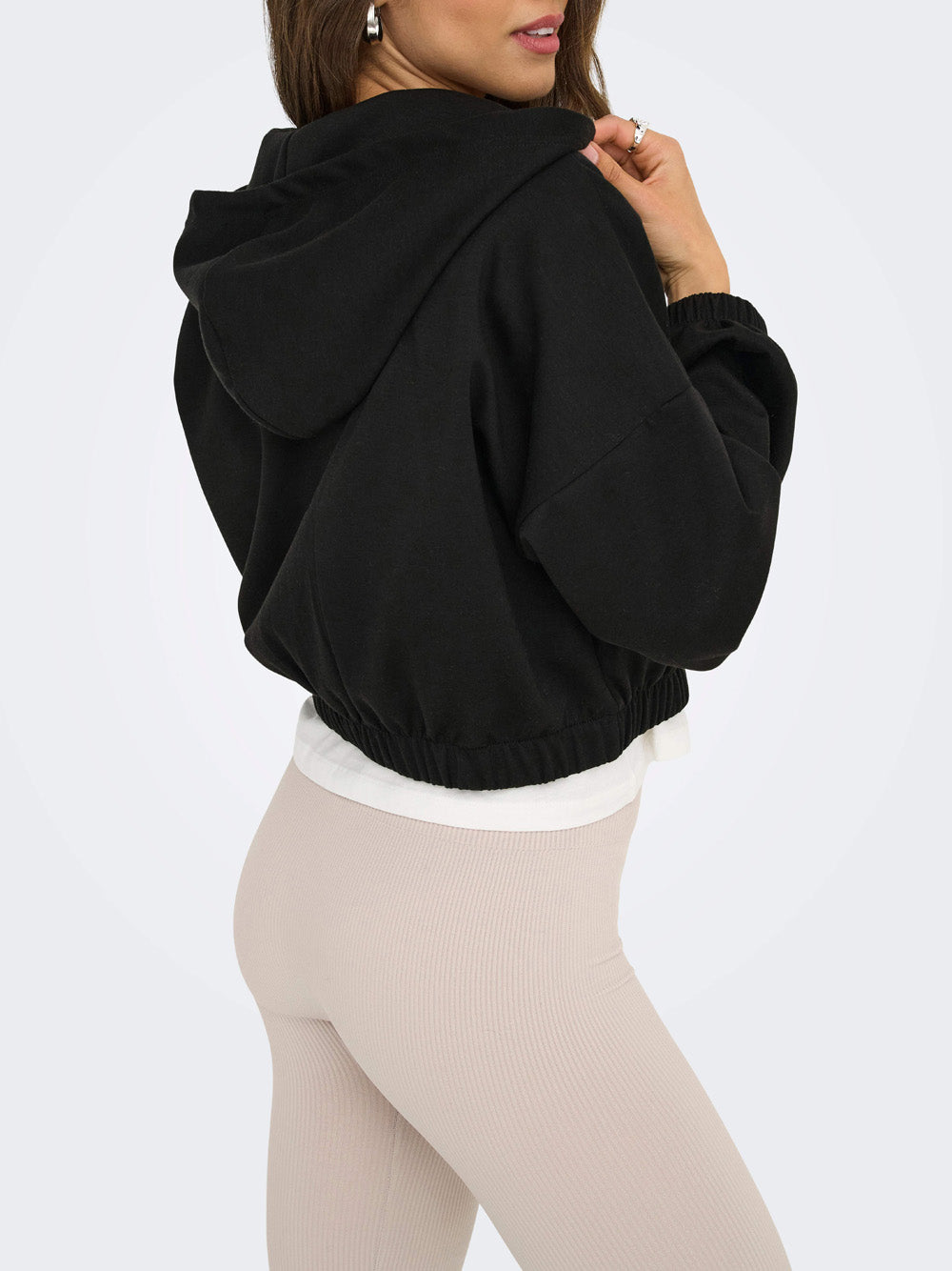 Felpa Zip Only da Donna - Nero