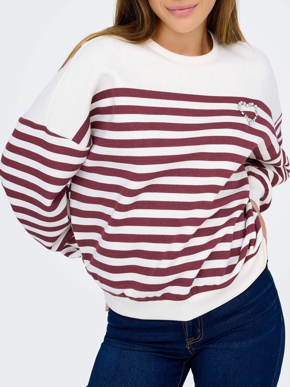 Felpa Only da Donna - Bordeaux