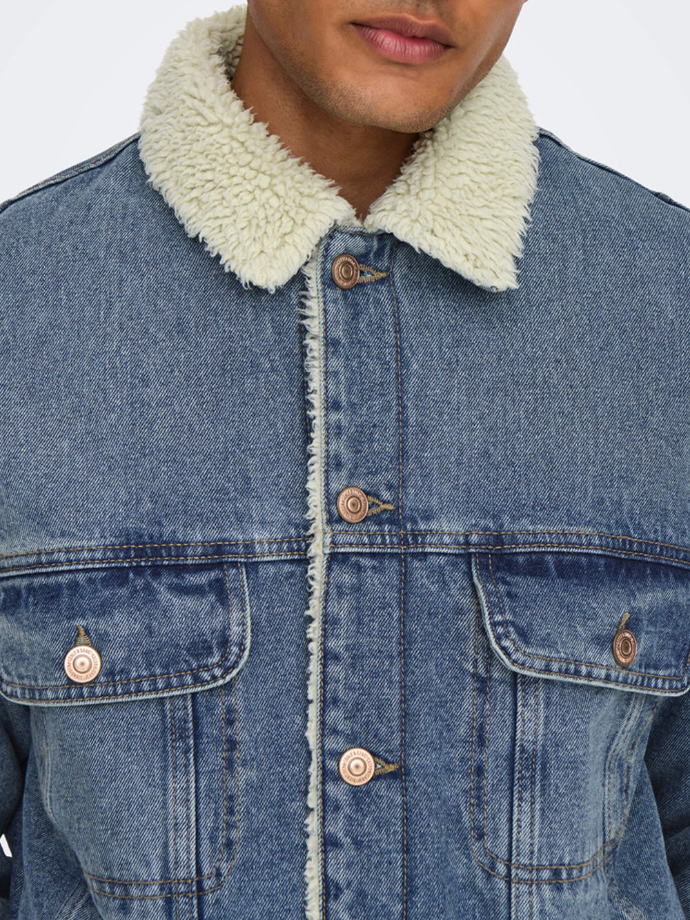 Giubbino di Jeans Only e Sons da Uomo - Denim