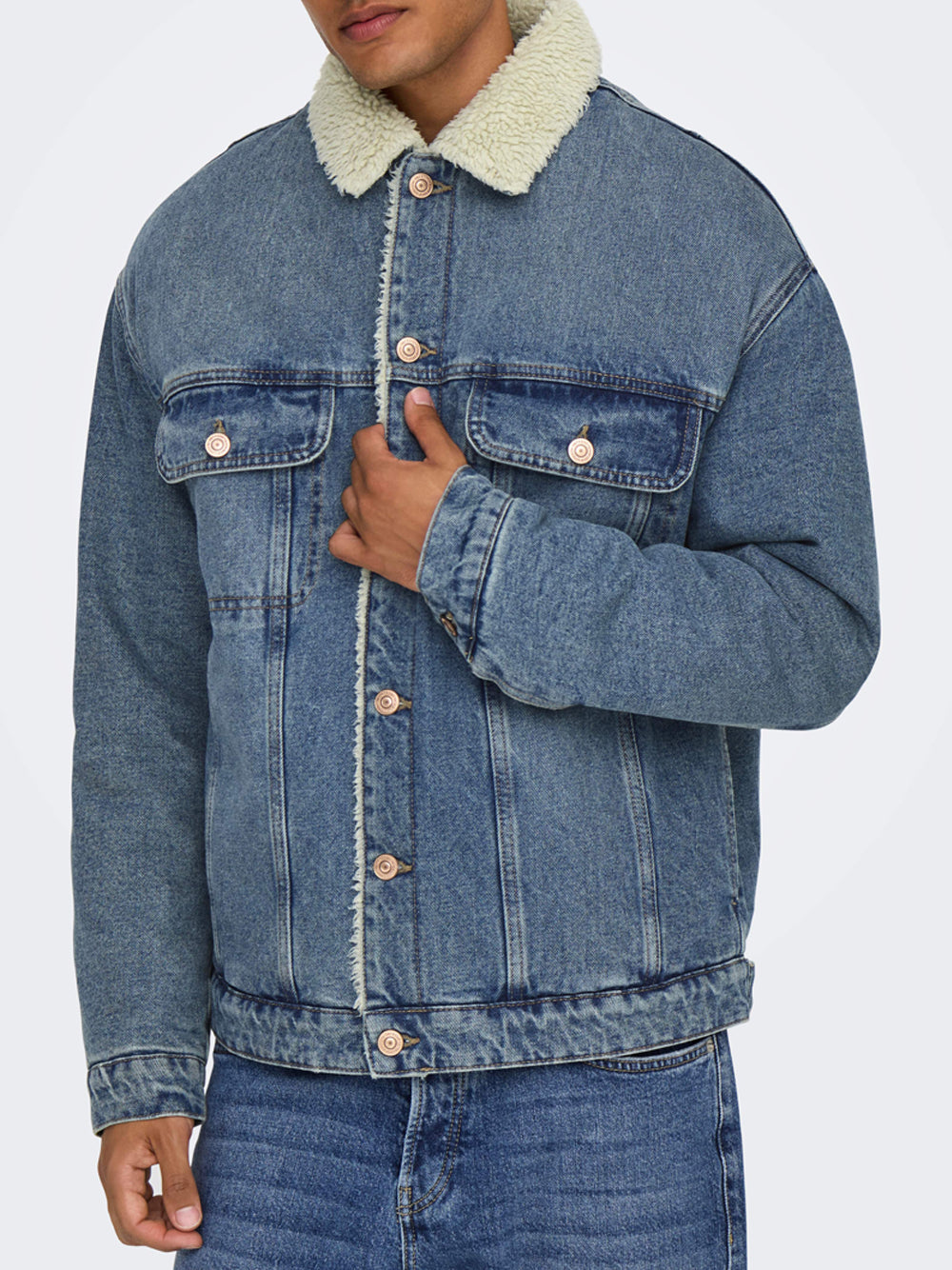 Giubbino di Jeans Only e Sons da Uomo - Denim