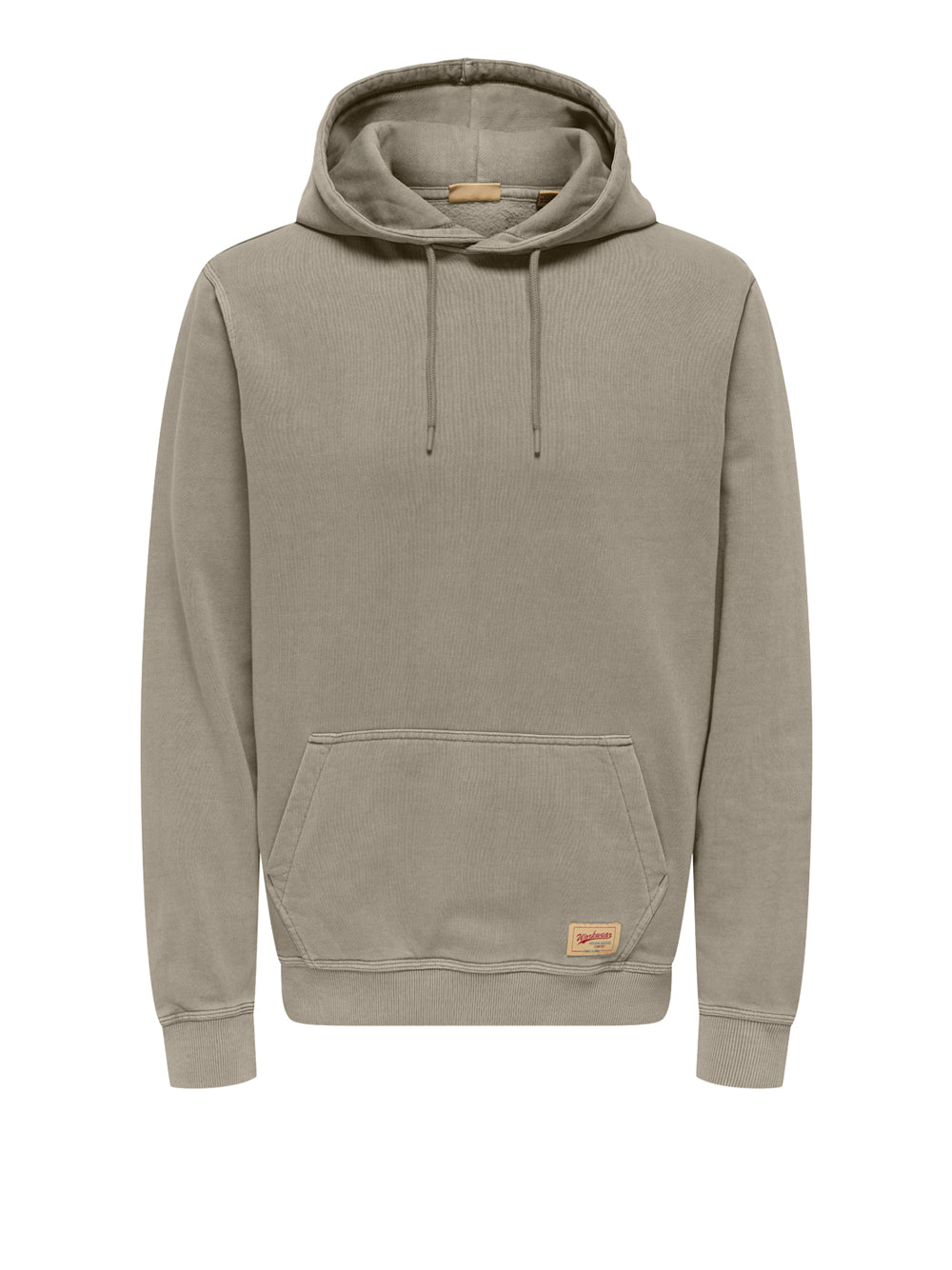 Felpa Cappuccio Regular Fit Only e Sons da Uomo - Avorio