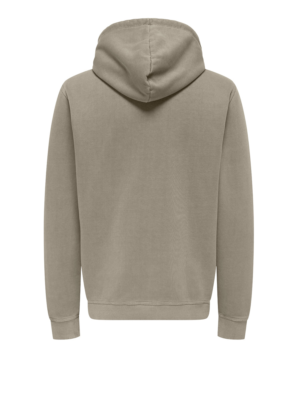 Felpa Cappuccio Regular Fit Only e Sons da Uomo - Avorio